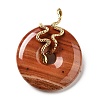 Natural Red Jasper Pendants G-E088-01G-01-2
