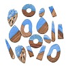 Walnut Wood & Opaque Resin Pendants WD-CBA583A-12-1