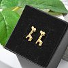 304 Stainless Steel Stud Earrings for Women STAS-Z117-15G-01-2