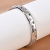 Brass Micro Pave Cubic Zirconia Cuff Bangles for Women BJEW-A172-03P-3