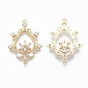 Brass Micro Pave Cubic Zirconia Links KK-R132-011-NF-2