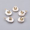 Natural Cultured Freshwater Pearl Pendants PEAR-F008-02G-1