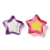 Transparent Two Tone Resin Cabochons RESI-E045-02-2