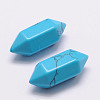 Dyed Faceted No Hole Howlite Double Terminated Points LS-G-K034-20mm-03-1