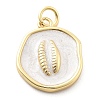 Ocean Theme Brass Enamel Pendants X-KK-Q029-01G-G-1