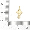 Brass Micro Pave Clear Cubic Zirconia Connector Charms KK-Z094-08G-03-3