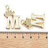 Brass Micro Pave Clear Cubic Zirconia Pendants KK-G498-01M-02-3