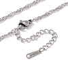 201 Stainless Steel Singapore Chain Necklace for Men Women NJEW-P268-A26-1X5-3