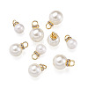 Beadthoven 120Pcs 3 Style Acrylic Pearl Pendants IFIN-BT0001-05-9