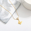 201 Stainless Steel Crystal Rhinestone Pendant Necklaces for Women WG0C703-07-1
