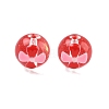 Transparent Glass Enamel Beads GLAA-P078-01A-011-1
