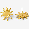 Fashionable Stainless Steel Irregular Heart with Sun Stud Earrings OV7222-2-3