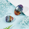 2Pcs 2 Style Chakra Worry Stone for Anxiety Therapy G-CP0001-03-5