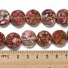 Dyed Natural Imperial Jasper with Resin Beads Strands G-G083-E03-01-4