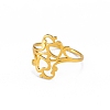 Hollow Out Heart 304 Stainless Steel Finger Rings FS-WGC4FA2-08-3