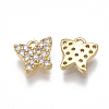 Brass Micro Pave Cubic Zirconia Charms KK-T038-363G-2