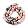 Natural Pink Zebra Jasper Beads Strands G-G146-A21-01-3