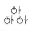 Alloy Toggle Clasps X1-PALLOY-F178-01B-1