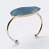 Brass Cuff Bangles BJEW-E316-03B-4