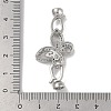 Brass Micro Pave Clear Cubic Zirconia Fold Over Clasps FIND-U017-14P-3