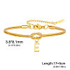 304 Stainless Steel Initial Charm Bracelets FS-WGD8E41-16-1