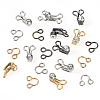15Sets 3 Colors Alloy Rhinestone Hook and Eye Fasteners FIND-TA0006-54-3