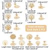 20Pcs 10 Style 304 Stainless Steel Stud Earrings Finding STAS-UN0041-93-3