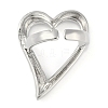 Hollow Heart Brass Open Cuff Ring RJEW-Q819-29P-3