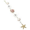 Electroplate Sea Shell & Glass Pendants Hanging Suncatchers HJEW-JM04562-4