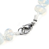 Opalite Rondelle Graduated Beaded Necklaces for Women Men NJEW-K388-02F-3