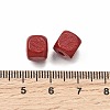Spray Painted Wooden Beads WOOD-P021-01B-12-3