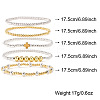 Brass Round Beaded Stretch Bracelet Sets YD0023-4