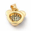 Rack Plating Brass Micro Pave Cubic Zirconia Charms KK-G456-23G-04-2