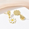 Brass Micro Pave Cubic Zirconia Dangle Stud Earrings for Women EJEW-A167-28G-3
