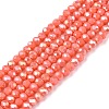 Electroplate Glass Beads Strands EGLA-A044-P1mm-B21-1