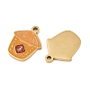 304 Stainless Steel Enamel Pendants STAS-C137-05B-G-2