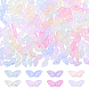 150Pcs Transparent Crackle Acrylic Beads OACR-ME0001-35-1