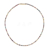 925 Sterling Silver Pave Colorful Cubic Zirconia Tennis Necklaces for Women NJEW-C096-01A-G01-4