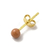 Enamel Round Ball Stud Earrings EJEW-C020-01G-05-1