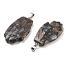 Natural Labradorite Carved Pendants G-K369-01P-01-2