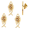 4Pcs 304 Stainless Steel Lapel Pin Backs for Clothes Backpack JEWB-FH0002-11G-1