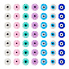 175Pcs 7 Colors Handmade Evil Eye Lampwork Beads EGLA-TA0001-32-2