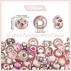 100Pcs Printed Transparent Resin European Beads RESI-PA0001-18B-2