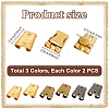 6Pcs 3 Colors Zinc Alloy Bolo Tie Slider Clasps FIND-PH0023-92A-4