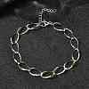 304 Stainless Steel Link Chain Bracelets for Women BJEW-A051-02GP-2