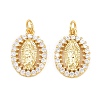 Religion Brass Micro Pave Clear Cubic Zirconia Pendants CU-CBA9482-01G-06-1
