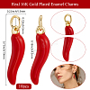 10Pcs Brass Enamel Pendants KK-BBC0019-48A-2