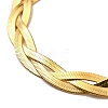 304 Stainless Steel Interlocking Herringbone Chain Bracelet for Men Women LS-BJEW-H554-01G-2