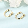 Brass Pave Clear Cubic Zirconia Hoop Earrings KK-CBACA55-02G-2