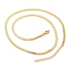 Brass Flat Snake Chain Necklaces for Women NJEW-U011-14G-1